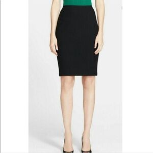St. John black knit mini skirt